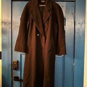 Chocolate Brown Wool Trench Coat